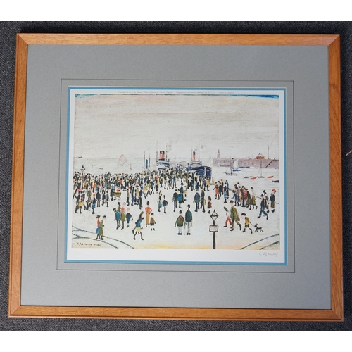 158 - § § Laurence Stephen Lowry RA, RBA (1887-1976) Ferry boatsoffset lithographsigned in pencil with Fin... 