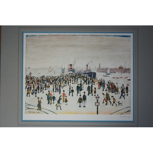 158 - § § Laurence Stephen Lowry RA, RBA (1887-1976) Ferry boatsoffset lithographsigned in pencil with Fin... 