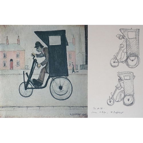 159 - § § Laurence Stephen Lowry RA, RBA (1887-1976) The Contraption, 1949offset lithographsigned in penci... 