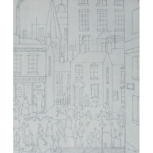 161 - § § Laurence Stephen Lowry RA, RBA (1887-1976) Street sceneoffset lithographunsigned limited edition... 