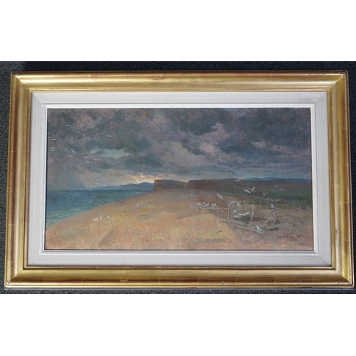 166 - Ronald Benham RBA, NEAC (1915-1993) End of the Chesil Bankoil on canvassigned and dated '7430 x 55cm... 