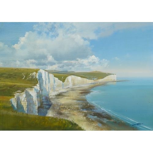 168 - Frank Wootton (English, 1914-1998) Crowlink, Seven Sisters, Sussexoil on canvassigned, inscribed and... 