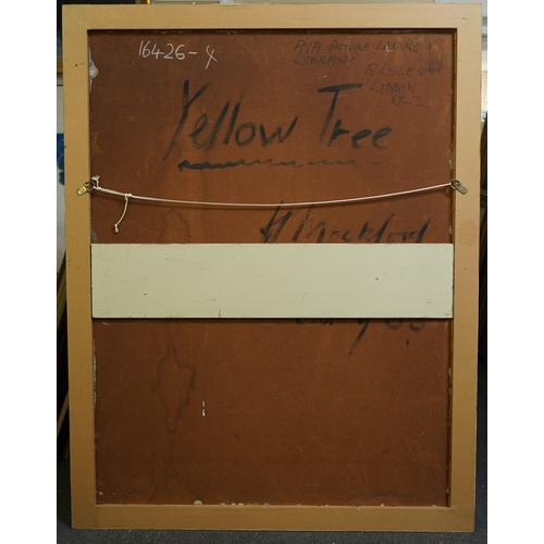 183 - § § Harold Mockford (English, 1932-2023) 'Yellow Tree'oil on boardsigned and titled verso121 x 91cm... 