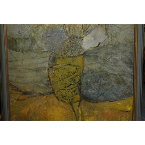 183 - § § Harold Mockford (English, 1932-2023) 'Yellow Tree'oil on boardsigned and titled verso121 x 91cm... 