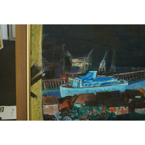 184 - § § Harold Mockford (English, 1932-2023) 'Night Ferry'oil on boardsigned verso, dated Feb '87 and ti... 