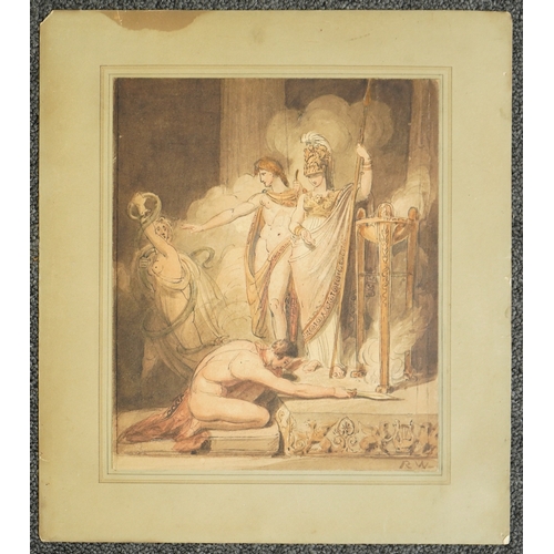 19 - Richard Westall RA (British, 1765-1836) The Expiation of Orestesink and watercolourinitialled23 x 19... 