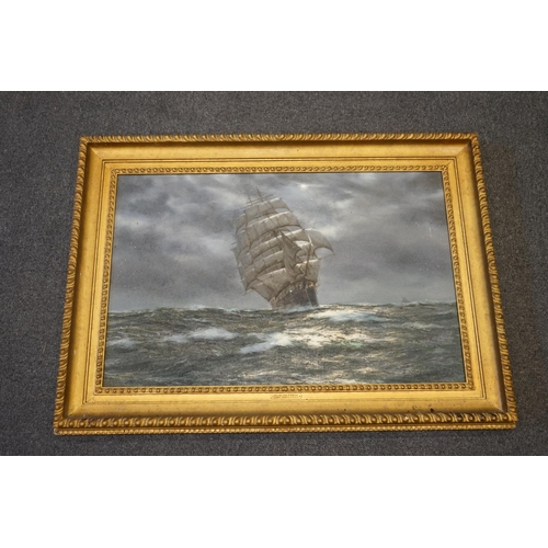 201 - § § Henry Scott FRSA (1911-2005) 'Rolling and foaming'oil on canvassigned, inscribed verso, Jute Cli... 