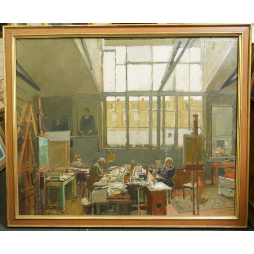 207 - § § Ken Howard OBE, RA, RWS, RWA, ROI, PPNEAC (British, 1932-2022) 'Robert Buhler and Bill Michael a... 