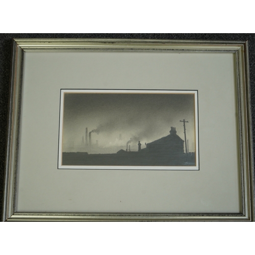 214 - § § Trevor Grimshaw (English, 1947-2001) Industrial landscapegraphite on papersigned10.5 x 19cm... 