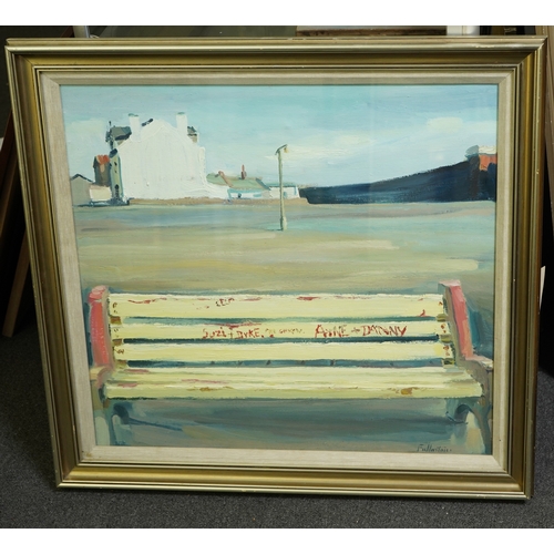 215 - § § James Fullarton (Scottish, b.1946) 'The Braes, Saltcoats'oil on canvassigned, 1978 Royal Scottis... 