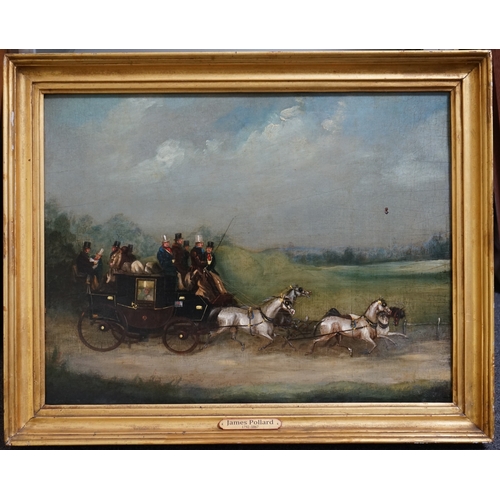 25 - Attributed to James Pollard (British, 1792-1867) The Thomas Carpenter London to Brighton Mail Coacho... 