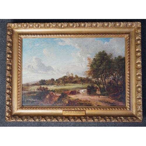 28 - George Barrell Willcock (British, 1811-1852) 'The Road to Bramber'oil on canvasTryon Gallery label v... 