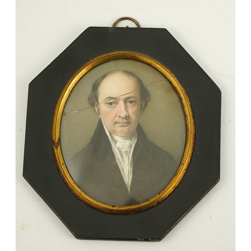 3 - John Hazlitt (British, 1767-1837) Portrait miniatures of five family memberswatercolour on ivory (5)... 