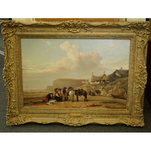 33 - Richard Parkes Bonnington (1802-1828) 'Low Tide, Normandy Close'oil on canvassigned44 x 65cm... 