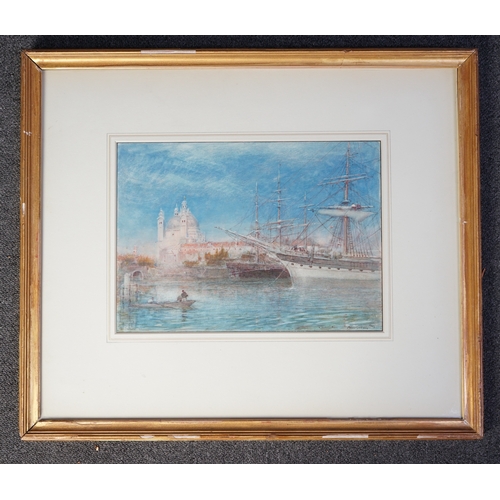 52 - Albert Goodwin RWS (British, 1845-1932) The Saluté, Venicewatercolour and bodycoloursigned and dated... 