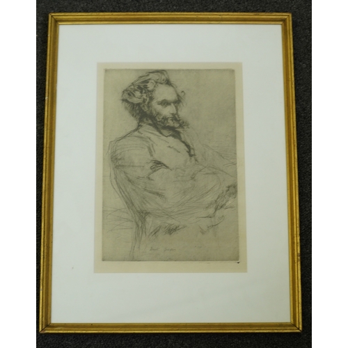 70 - James Abbott McNeill Whistler RBA (American, 1834-1903) 'Drouet (Sculpteur)'drypoint etchingsigned a... 