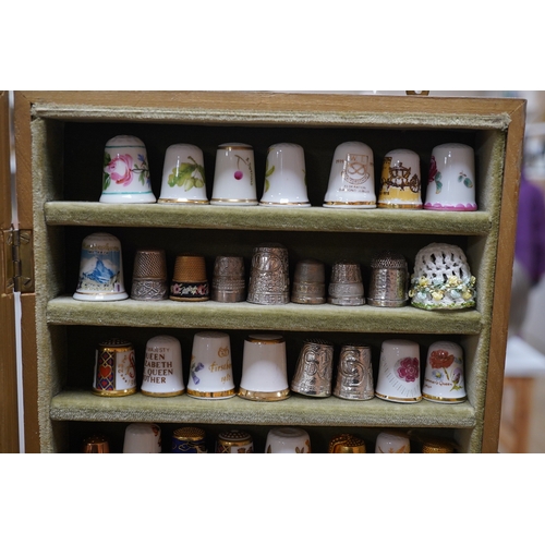 1408 - A collection of decorative thimbles, some silver. Condition - good