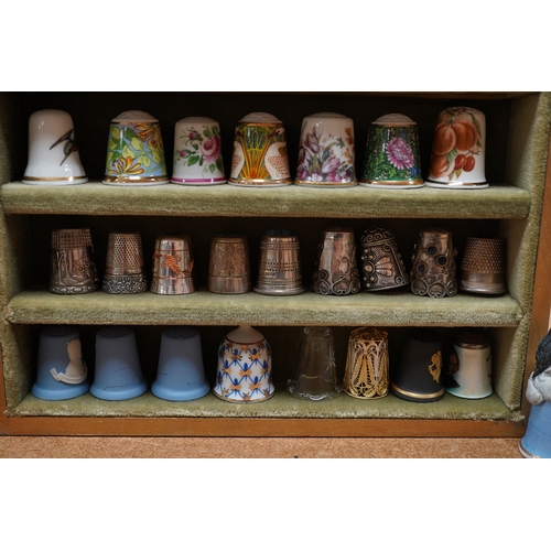 1408 - A collection of decorative thimbles, some silver. Condition - good