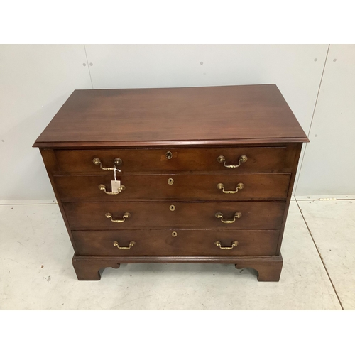 1020 - A George III and later mahogany four drawer chest, width 102cm, depth 53cm, height 83cm. Condition -... 