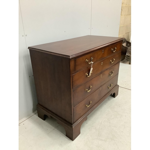 1020 - A George III and later mahogany four drawer chest, width 102cm, depth 53cm, height 83cm. Condition -... 