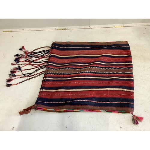 1095 - A Kilim flatweave saddlebag, 164 x 76cm. Condition - fair