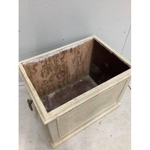 1103 - A rectangular painted wood planter, width 69cm, depth 49cm, height 51cm. Condition - fair