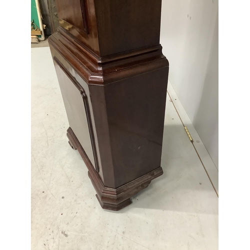 1115 - A George III mahogany eight day longcase clock, by Huntsman, Sheffield, height 226cm. Condition - go... 