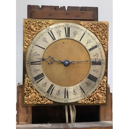 1117 - A George III elm and fruitwood cased thirty hour longcase clock, height 201cm. Condition - good, but... 