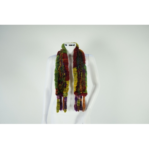 1250 - A selection of fur scarves and a fur gilet