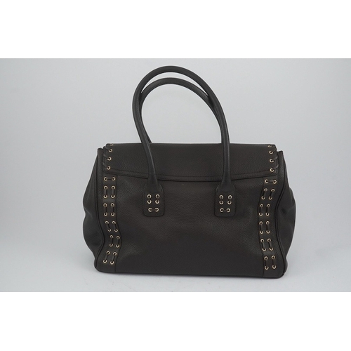 1260 - A Versace large brown leather shoulder bag