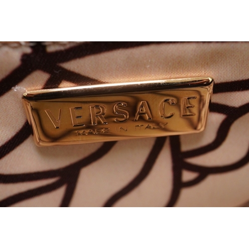 1260 - A Versace large brown leather shoulder bag