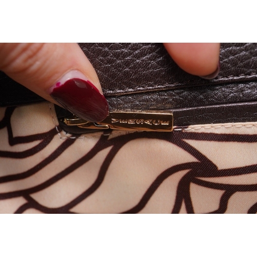 1260 - A Versace large brown leather shoulder bag