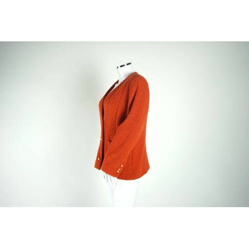 1278 - A Chanel lady's orange jacket, EU 44