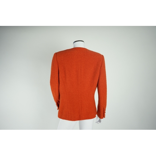 1278 - A Chanel lady's orange jacket, EU 44