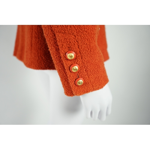 1278 - A Chanel lady's orange jacket, EU 44