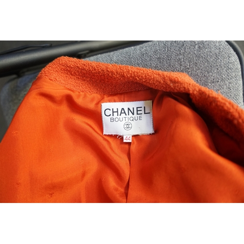 1278 - A Chanel lady's orange jacket, EU 44