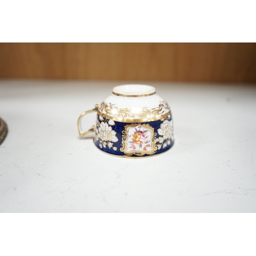 1377 - An early 19th century English porcelain tea service, possibly Coalport, moulded in low relief with f... 