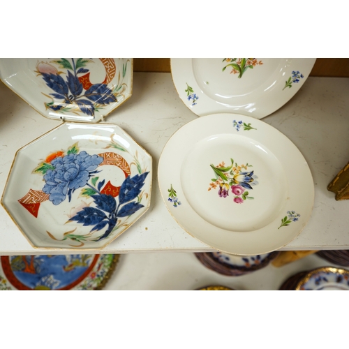 1385 - A group of various ceramics to include a Berlin floral decorated vase, a pair of Meissen dishes, sim... 