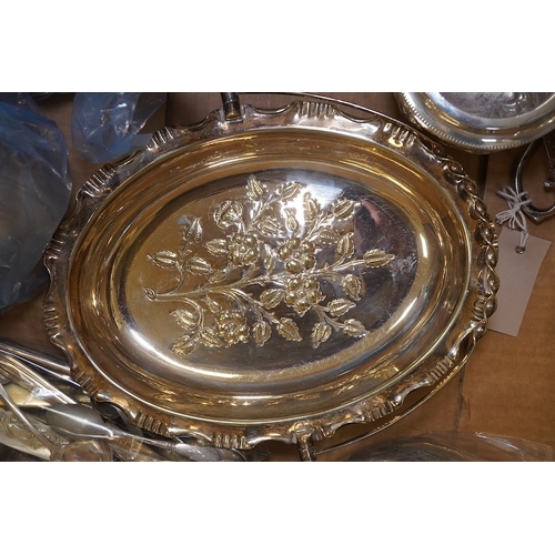 1419 - A quantity of various silver plated wares. Condition - varies