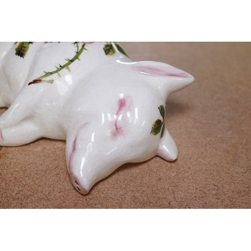 1428 - A Wemyss Exon pottery pig, signed B. A. Adams, numbered 2088 to the base, 16cm high. Condition - goo... 