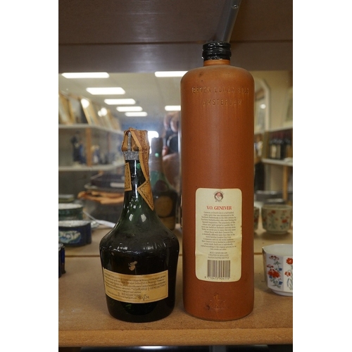 1435 - One bottle of Dom benedictine together with a bottle BOLS. Condition - fair, storage history unknown... 