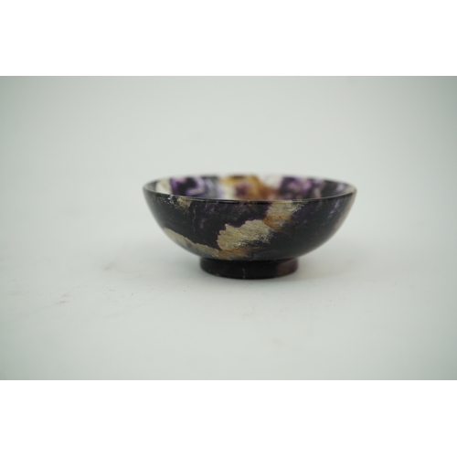 1473 - A small turned Blue John bowl, 6cm diameter. Condition - good