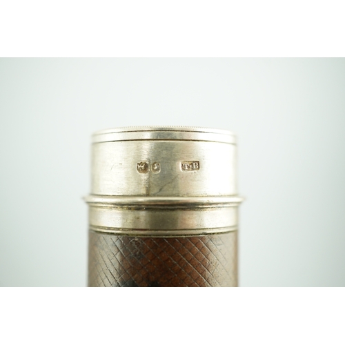 1481 - An unusual Victorian hallmarked silver five draw telescope signed 'Charles Dixey, Optician to the Qu... 