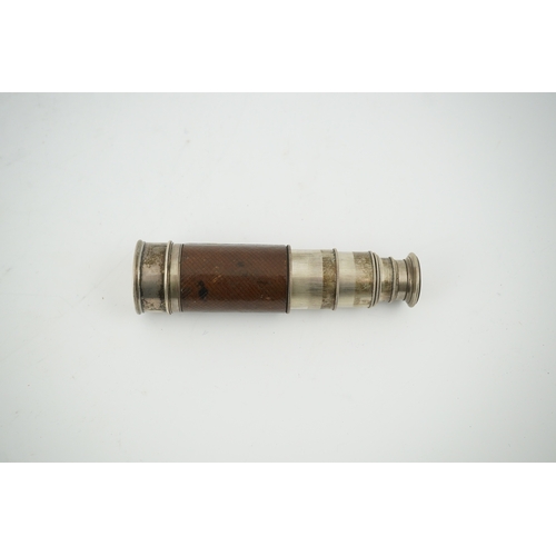 1481 - An unusual Victorian hallmarked silver five draw telescope signed 'Charles Dixey, Optician to the Qu... 