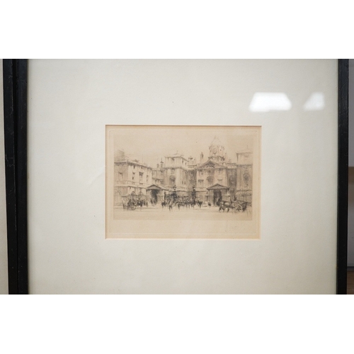 1709 - William Walcot RE (Scottish, 1874-1943), two etchings, comprising 'The Reconstruction of Piccadilly'... 