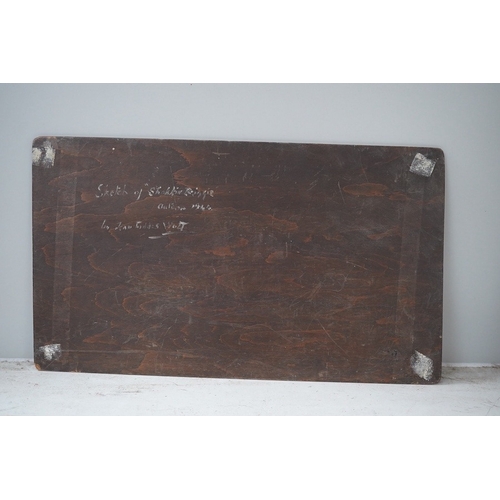 1719 - G Walt?, oil on board, Shakkin Briggie, Autumn 1944, signed and inscribed verso, together with a s... 