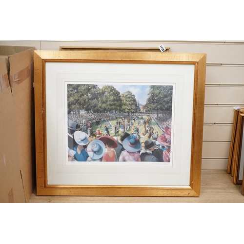 1744 - Sheree Valentine-Daines (b.1956), colour print, Sandown, signed in pencil, limited edition 765/850... 