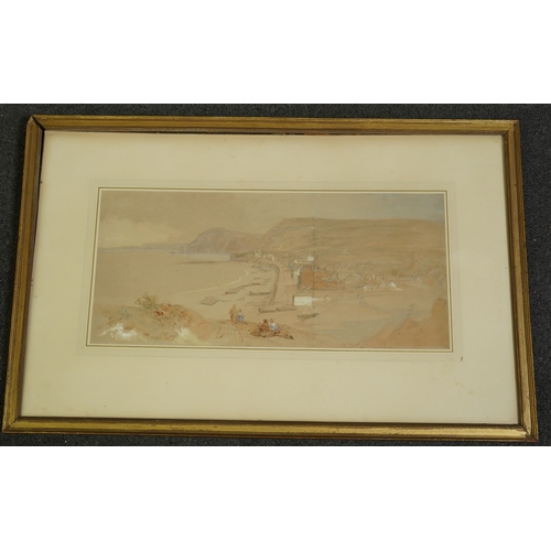 1771 - Follower of David Roberts, watercolour, Sidmouth, bears inscription and date, label verso, 25 x 54... 