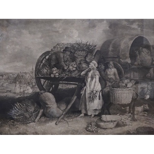 1775 - After James Ward RA (1769-1859), engraved by William Ward - A Vegetable Market, a copper plate eng... 