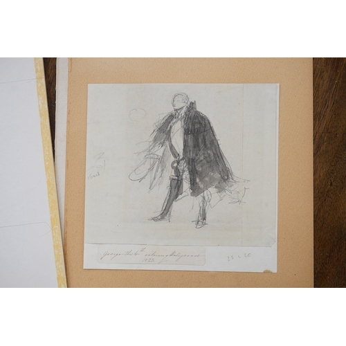 1796 - David Wilkie (1785-1841), ink and wash, George IV at Holyrood, 1822, The Folio Society label verso, ... 